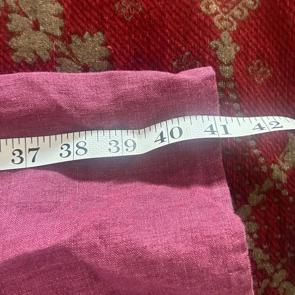 Eileen Fisher Organic Linen Wrap Dress Raspberry vine V-Neck Midi Size 2X - Picture 9 of 9